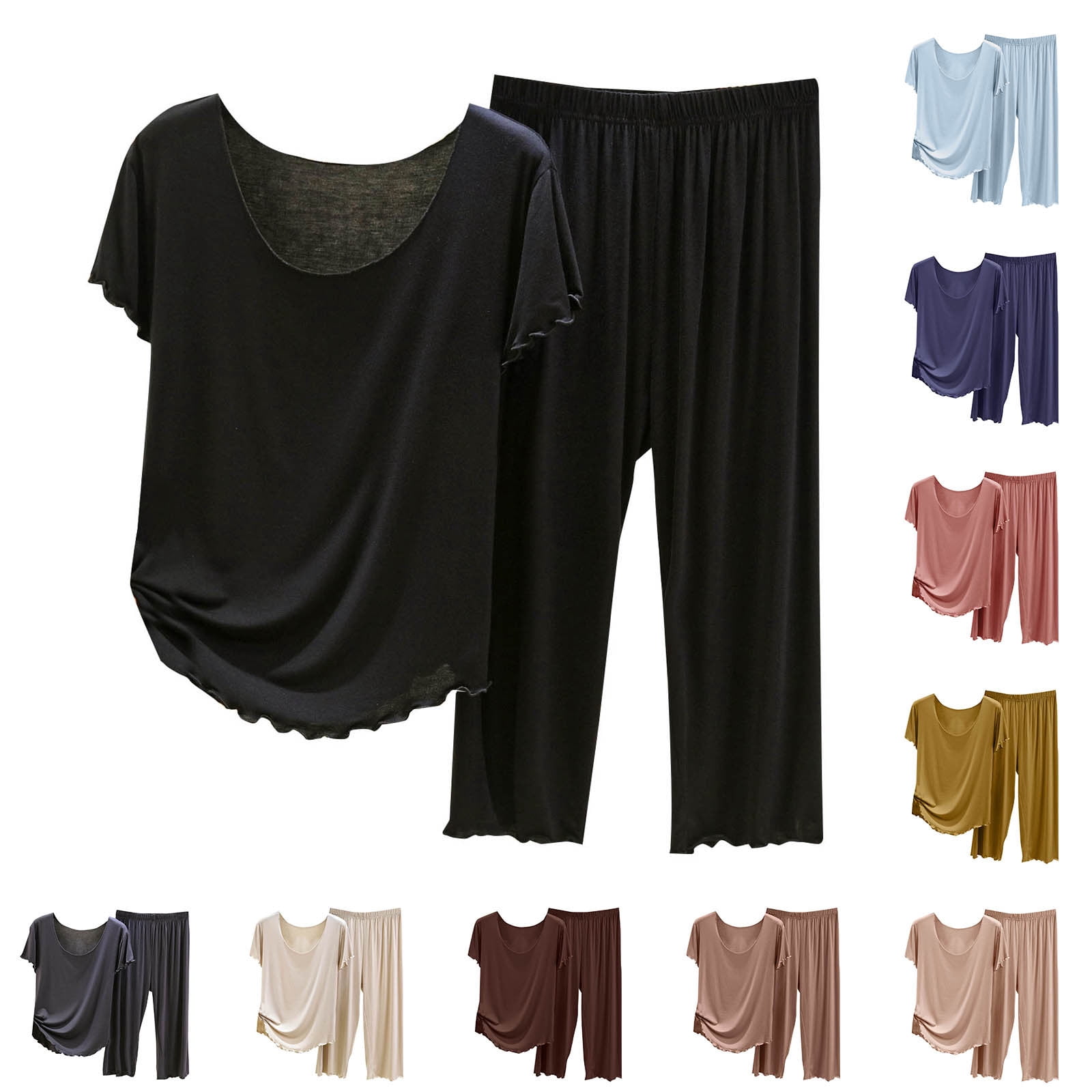 Solid Color Loose Simple Homewear Sets