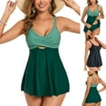 thumbnail image 1 of Antinious Women Solid Dressy Crossing Suspenders Backless Bikinis Outfit, 1 of 5