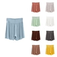 thumbnail image 1 of Antinious Women Solid High Waist Soft Breathable Summer Home Wear Sleep Shorts, 1 of 4