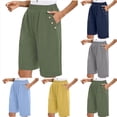 thumbnail image 1 of Antinious Women Solid Loose Summer Half Shorts Pants with Elastic Waist, 1 of 5