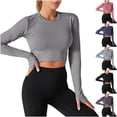 thumbnail image 1 of Antinious Women Solid Thumb Hole Running Sun Protection Long Sleeve Everyday Wear Tops, 1 of 4