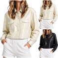 thumbnail image 1 of Antinious Women Fall Winter Jacket Collared Lined Solid Long Sleeve Comfy, 1 of 5