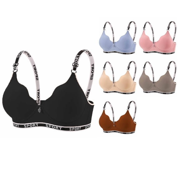 Antinious Women Wireless Fixed Cup Support Breathable Soft Comfortable Everyday Bras
