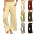 thumbnail image 1 of Antinious Womens Casual Straight Leg Solid Long Pants for Sleep,Winter Pants for Women,Pajama Pants Women,Beige,XXXL, 1 of 5