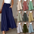 thumbnail image 1 of Antinious Womens Dress Pants Solid Casual Wide Leg Trousers with Pockets,Winter Trousers Pants for Women,Women Sweatpants,XL,, 1 of 5