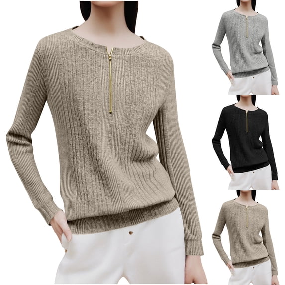 Antinious Womens Half Zip Cropped Pullove Long Sleeve Solid Casual Tops,Winter Sweatshirt for Women,Going Out Tops for Women,Gray,XXL