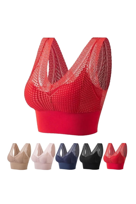 Womens Lace Back Coverage Sling Wrap Mild Breathable Inner Bra