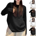 thumbnail image 1 of Antinious Womens Long Sleeve Solid Crew Neck Pullover Casual Tops,Sweatshirt for Women,Going Out Tops for Women,Black,L, 1 of 3