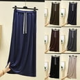 thumbnail image 1 of Antinious Womens Nightdress Solid Color A-Line Skirt Pockets Drawstring Long Sleep Dress,Fall Winter Savings!Nightgowns for Women,Women Pajama Dress,Black,XL, 1 of 2