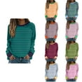 thumbnail image 1 of Antinious Womens Plus Size Print Crew Neck Long Sleeve Loose Pullover Oversized Tops,Sweatshirt for Women,Going Out Tops for Women,Purple,XXXL, 1 of 5