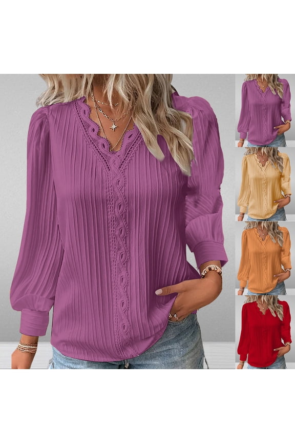 Womens Plus Size Solid Long Sleeve V Neck Ruffled Oversized Shirts,Winter Sweatshirt for Women,Going Out Tops for Women,Yellow,S