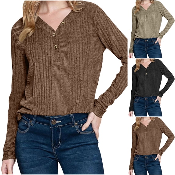 Antinious Womens Plus Size Solid V Neck Long Sleeve Loose Blouse Shirts,Sweatshirt for Women,Going Out Tops for Women,Black,L
