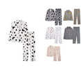 thumbnail image 1 of Antinious Womens Print Casual Sleepwear With Pockets Button Down Collar Long Sleeve Long Pants Set,Pajamas for Women Set,Ladies Sleepwear Outfits,White,XXL, 1 of 3