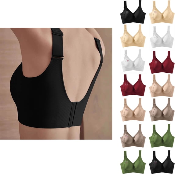 Antinious Women Plus Size Sports Bras Wireless Stylish Breathable Comfortable Soft