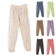 thumbnail image 1 of Antinious Womens Solid Color Casual Sleep Pants Fleece Warm Outer Pants,Fall Winter Women Home Trousers,Fall Pajamas Women&nbsp;Pants,Red,M, 1 of 4