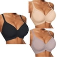 thumbnail image 1 of Antinious Women Seamless Bras Padded Cup Solid Soft Breathable Comfortable Cozy, 1 of 5