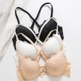 thumbnail image 1 of Antinious Womens Solid Front Closure Underwire Lace Stable Support Comfortable Everyday Bra, 1 of 5