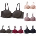 thumbnail image 1 of Antinious Womens Solid Panel Underwire C Cup Support Comfortable Everyday Bra, 1 of 5