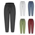 thumbnail image 1 of Antinious Womens Sweatpants Solid Caual Drawstring Belt Silm Jogger Pants with Pockets,Winter Trousers Pants for Women,Travel Pants Women,S,, 1 of 5