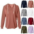 thumbnail image 1 of Antinious Womens Sweatshirt Solid Long Sleeve V Neck Pullover Hoodie Workout Tops,Fall Winter Savings!Sweatshirt for Women,Going Out Tops for Women,Wine,L, 1 of 4