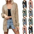 thumbnail image 1 of Antinious Womens V Neck Cardigan Sweaters for Women Long Sleeve Knit Open Front Sweater Jacket,Womens Sweaters,Warm Winter Coats,Watermelon Red,M, 1 of 3