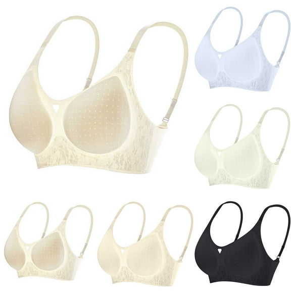 Antinious Womens Wireless Bras,Summer Plus Size Bra for Womens,Women's Thin Comfortable Breathable Soft-supported Sag-proof Steel-free And Seamless Underwear Daily Bra