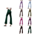 thumbnail image 1 of Antinious Yoga Pants Women Solid Casual Elastic Waist Flare Silm Sweatpants,Fall Winter Trousers Pants for Women,Travel Pants Women,S,, 1 of 5
