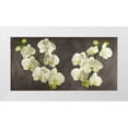 thumbnail image 1 of Antinori, Andrea 14x9 White Modern Wood Framed Museum Art Print Titled - Orchids on Grey Background, 1 of 4