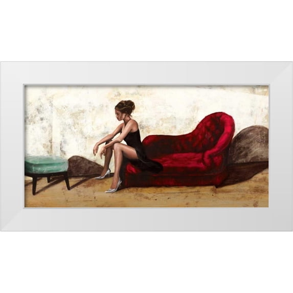 Antinori, Andrea 24x14 White Modern Wood Framed Museum Art Print Titled - The Red Sofa