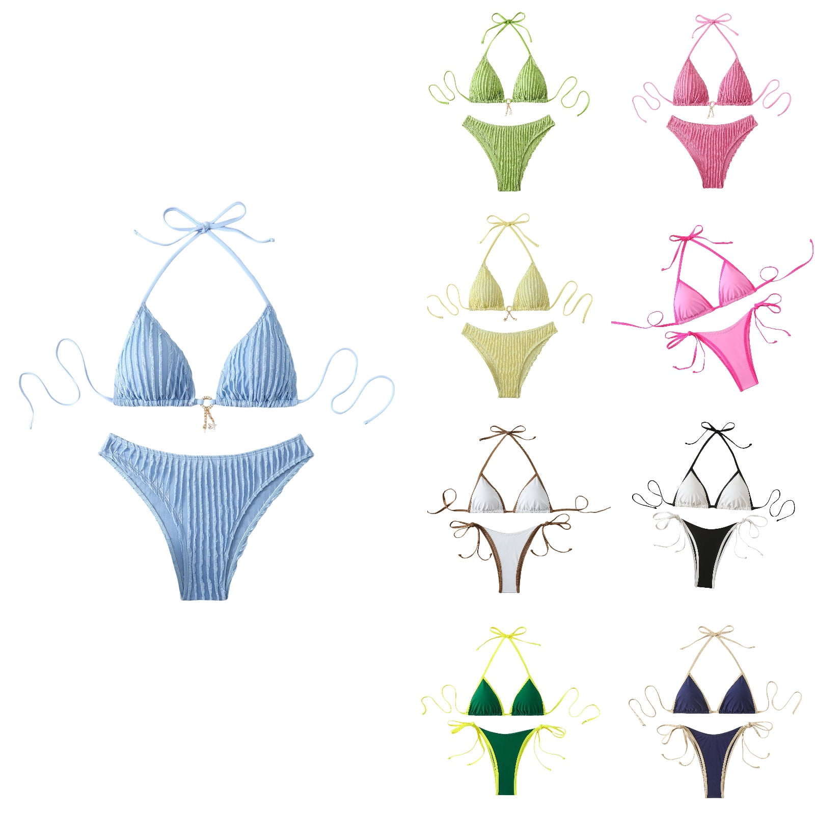 Antinous Ladies Solid Bandeau Swim Adjustable Style with Chest Padding ...