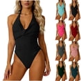 thumbnail image 1 of Antinous Ladies Solid Swim Off-Shoulder Back Chest Padding Modest Apparel, 1 of 5