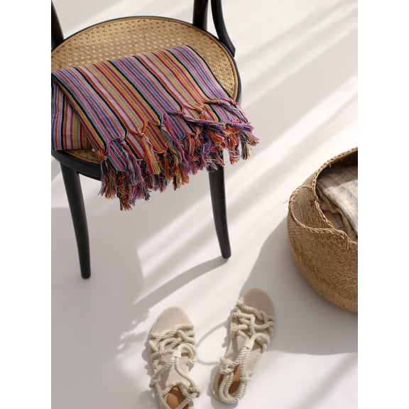 Colorful Cotton Linen Towel, Pink Orange Yellow Black Purple Striped Hand Made Bath Towel, Lightweight Turkish Beach Towel, Beach Peshtemal