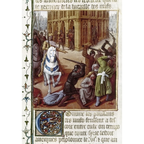 Antiochus Iv Epiphanes /N(C215-164 B.C.). Selucid Emperor. Antiochus And His Army Entering Jerusalem And Punishing Jews. Illumination By