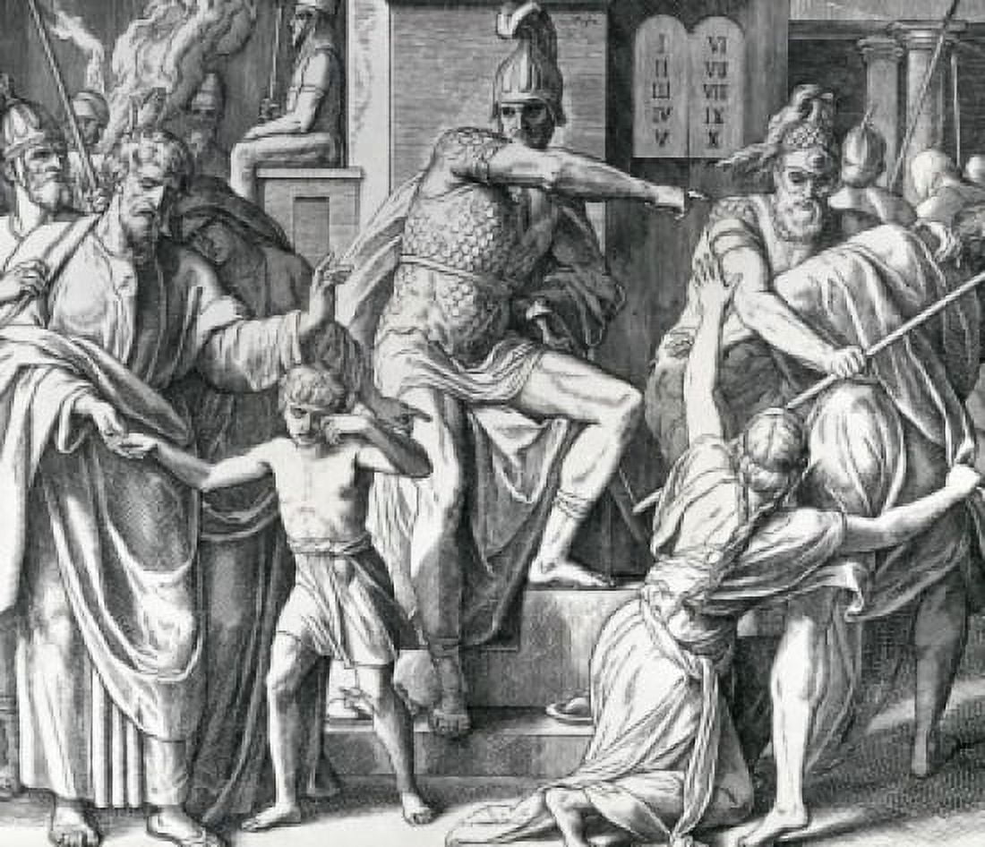Antiochus Persecution of Israelites by Julius Schnorr von Carolsfeld illustration (1794-1872) Canvas Art - Julius Schnorr von Carolsfeld (18 x 24)