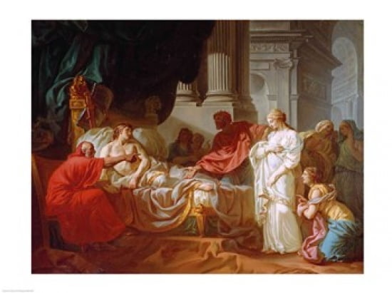 Antiochus and Stratonice 1774 Canvas Art - Jacques-Louis David (24 x 18)