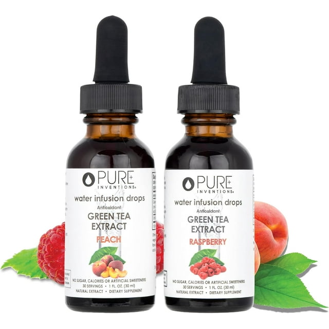 Antioxidant Green Tea Extract Bundle Raspberry and Peach Flavored