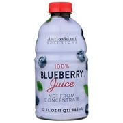 Antioxidant Solutions 100% Blueberry Juice Not from Concentrate, 32 fl oz
