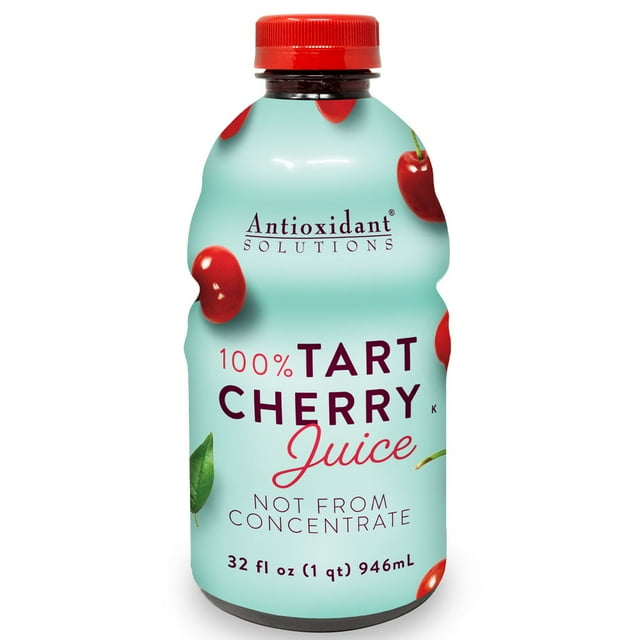Antioxidant Solutions 100 Tart Cherry Juice, Healthy Benefits, AntiInflammatory, 32 fl oz