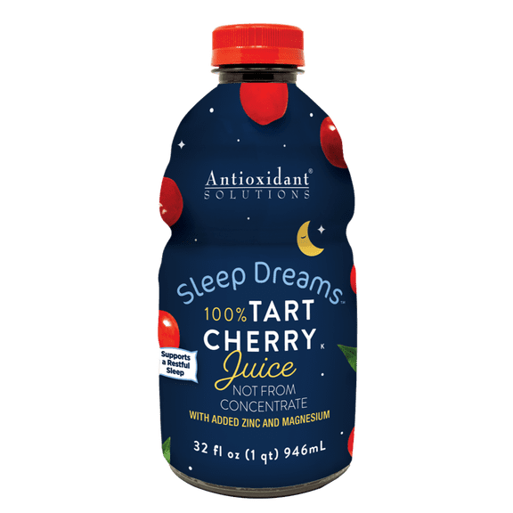 Sleep Dreams 100% Tart Cherry Juice not from concentrate with added zinc and magnesium, 32 fl oz