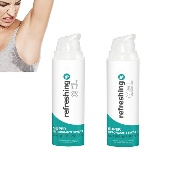 Antiperspirant Gel for Sweaty Hands Antiperspirant Gel 50 ml ,Sweat Feet and Sweating on the Face, Antiperspirant Strong Sweating, Against Underarm Odour, Against Strong Sweating,Anti-Sweat Spray,2Pcs