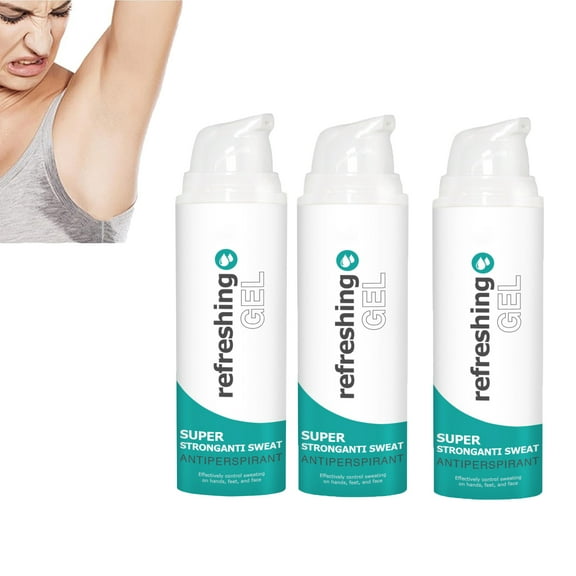 Antiperspirant Gel for Sweaty Hands Antiperspirant Gel 50 ml ,Sweat Feet and Sweating on the Face, Antiperspirant Strong Sweating, Against Underarm Odour, Against Strong Sweating,Anti-Sweat Spray,3Pcs