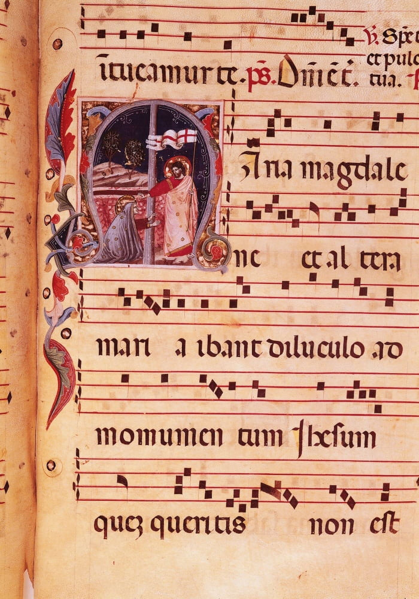 Antiphonary With Miniature Of Noli Me Tangere Canvas Art - (24 x 36)