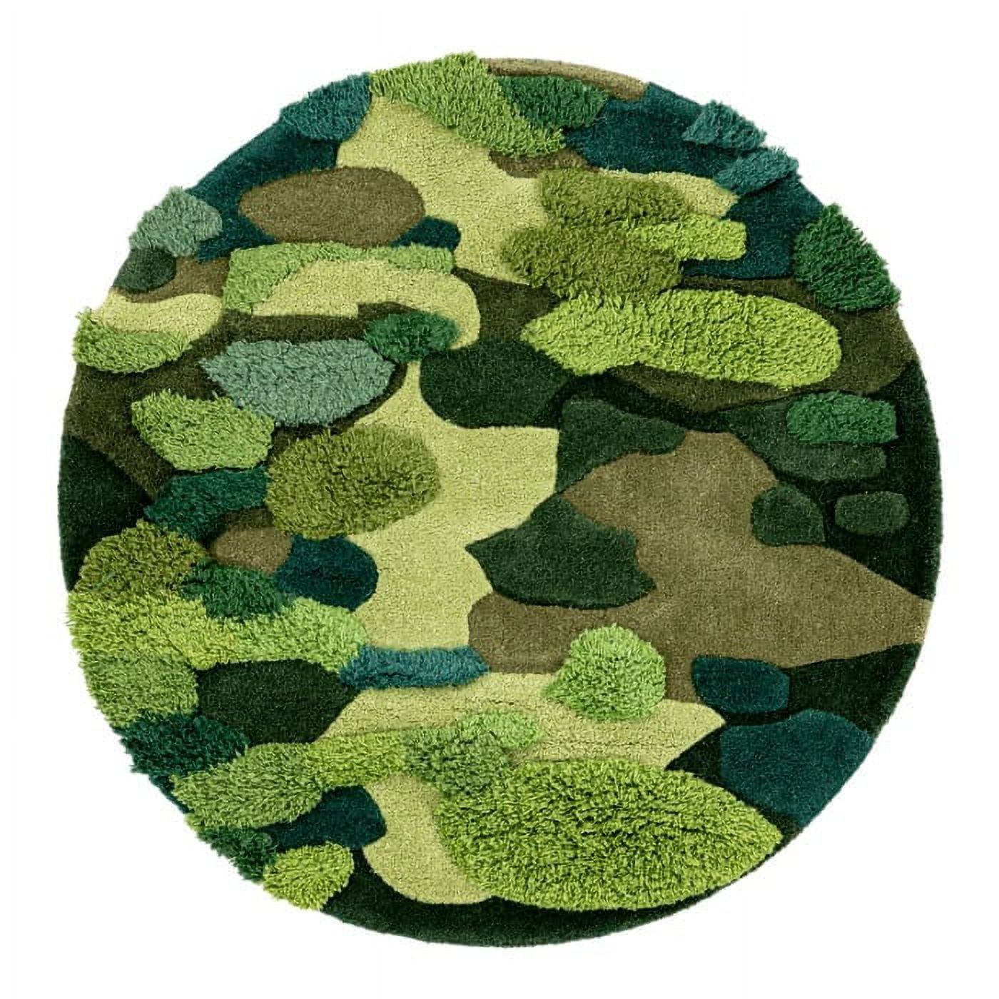 Antiq Carpet Moss Woolen Rugs, Tufted, Multicolor, Moss Modern, 84