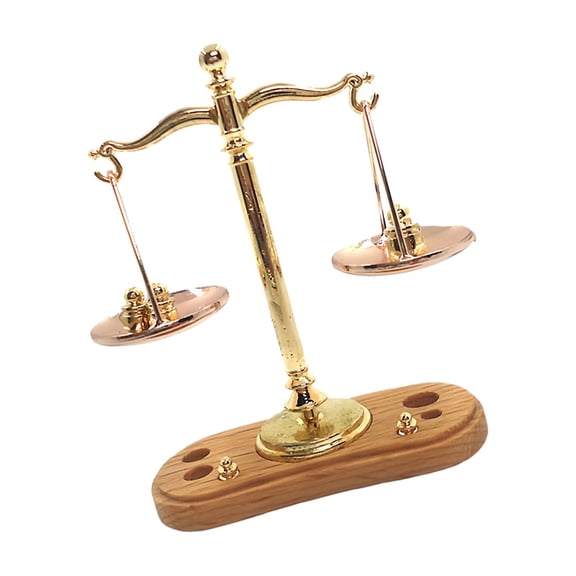 Antique 1/12 Miniature Iron Balance Scale For Doll House Scene Display Collectors Item Craft Model Project Decoration