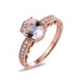 thumbnail image 1 of Antique 1.25 Carat oval cut Morganite and Diamond Engagement Ring in 14k Rose Gold morganite & diamond engagement ring, 1 of 3