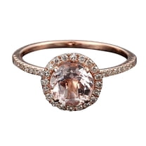 Antique 1.25 carat Real Morganite and Moissanite Halo Engagement Ring Sterling Silver with 18k Gold Plating