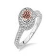 thumbnail image 1 of Antique 1.50 Carat Round Morganite and Diamond Engagement Ring in 14k White Gold affordable morganite & diamond engagement ring, 1 of 2
