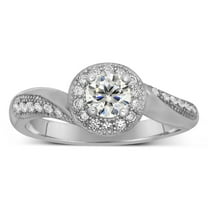Antique 1.75 Carat Round Cut Diamond Moissanite Engagement Ring For Her In 10K White Gold, Gift For Her, Promise Ring, Anniversary Ring