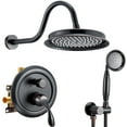 thumbnail image 1 of Antique 2 Shower Functions Shower System Combo Wall Mount Rainfall Shower Head with Handheld Shower Spray, 1 of 9