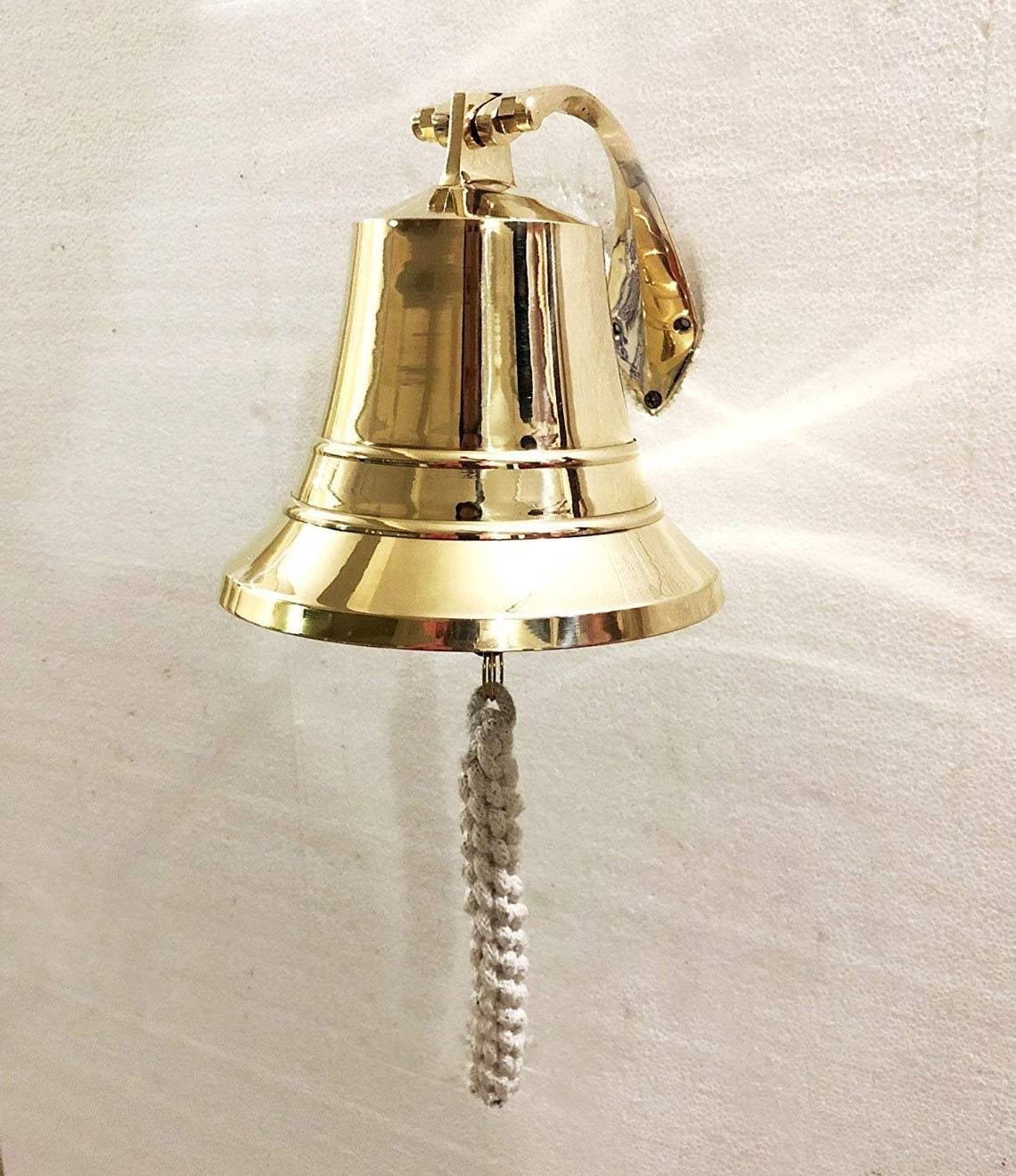 Antique 6 inches Nautical Brass Ship Bell Nautical Maritime Marine Boat Wall Han